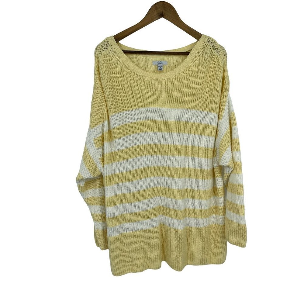 Croft & Barrow Long Sleeve Round Neck Striped Sweater Size 2X